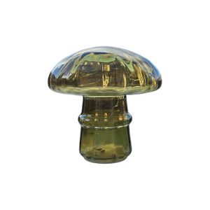 Champignon transparent lumineux vert décoration de Noël