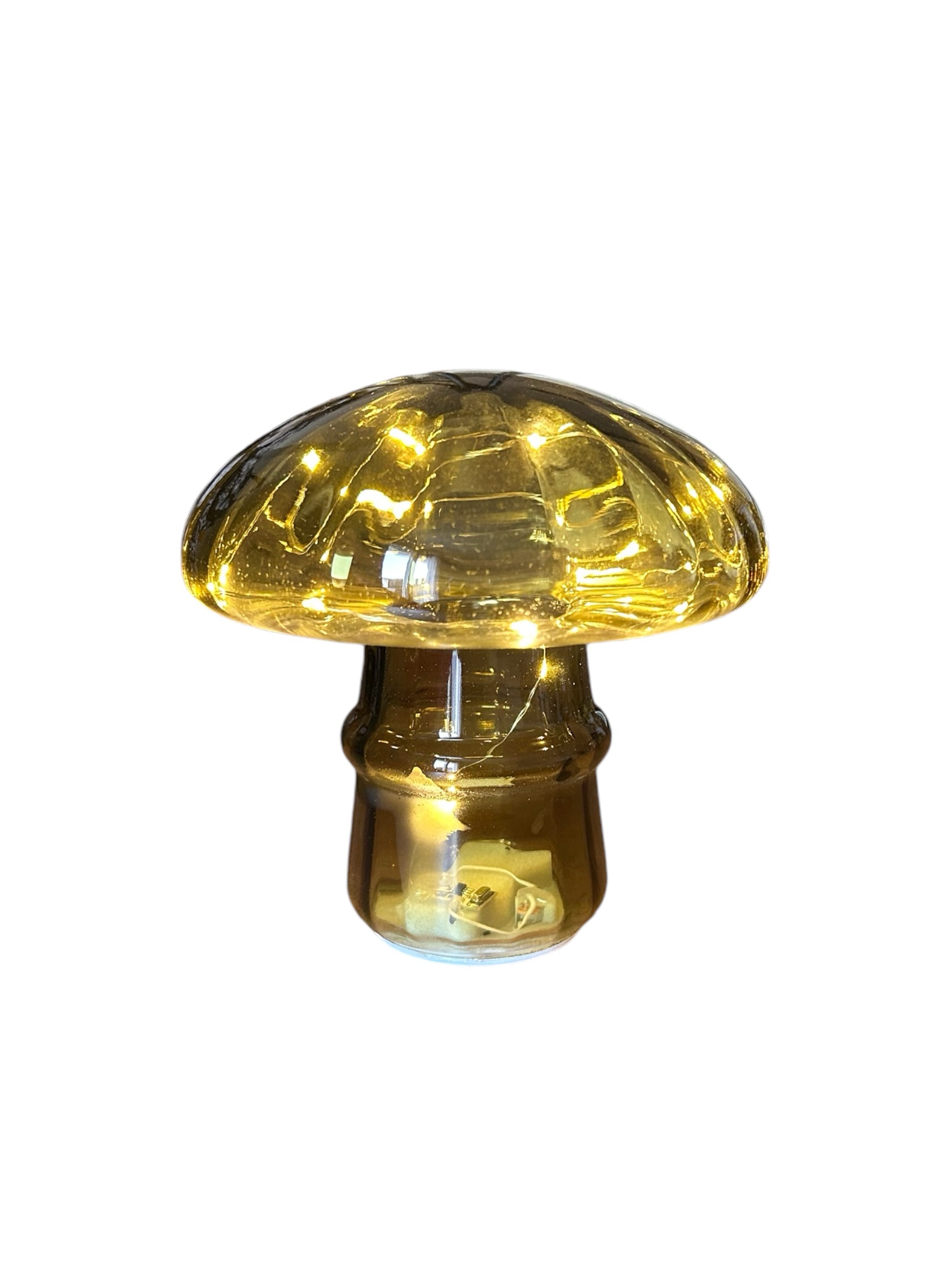 Champignon transparent lumineux vert décoration de Noël – Image 3
