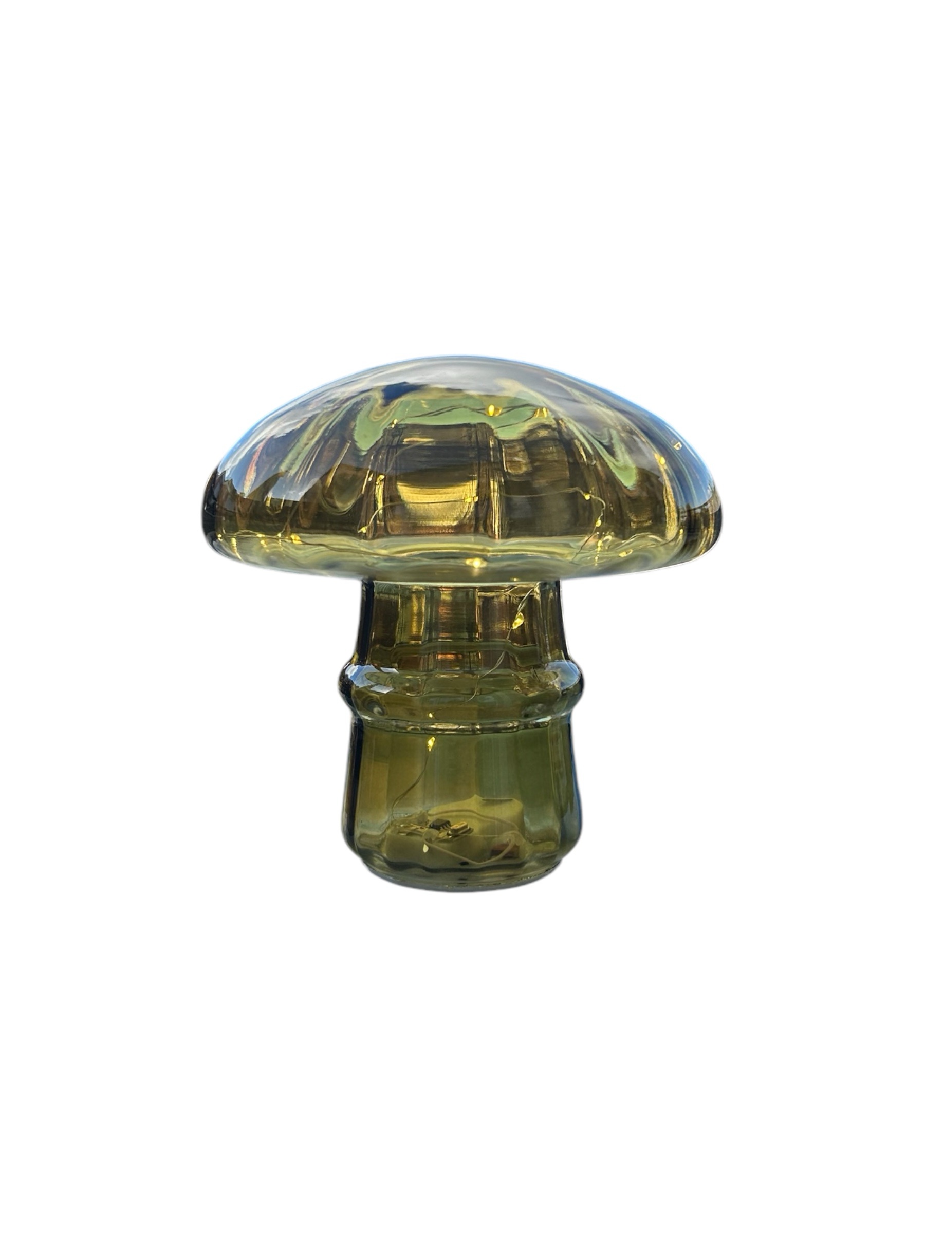 Champignon transparent lumineux vert décoration de Noël – Image 5