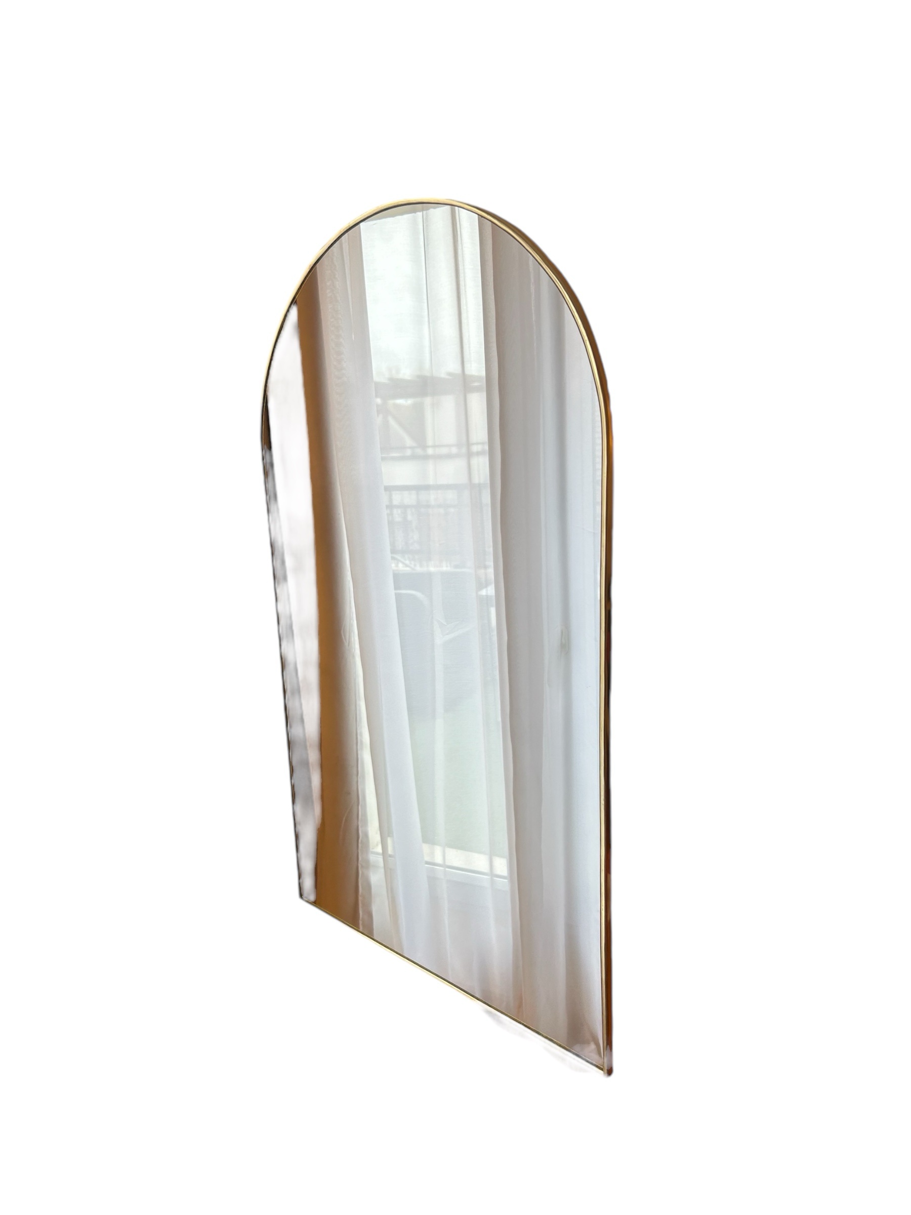 GRAND MIROIR EN FER FORGÉ 1M FORME ARCHE FAIT MAIN – Image 2