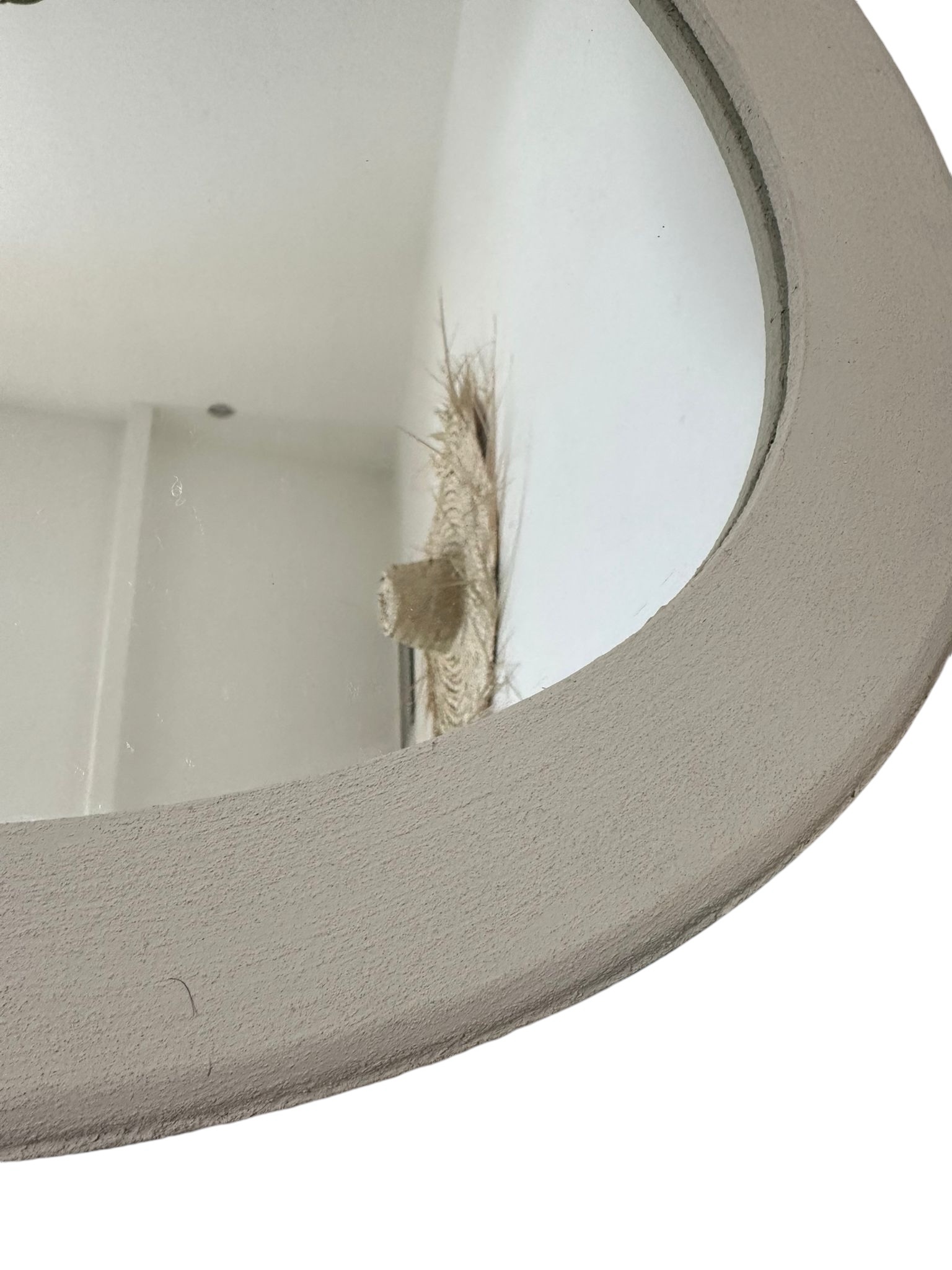 GRAND MIROIR BRUT BEIGE 1M10 FAIT MAIN – Image 2