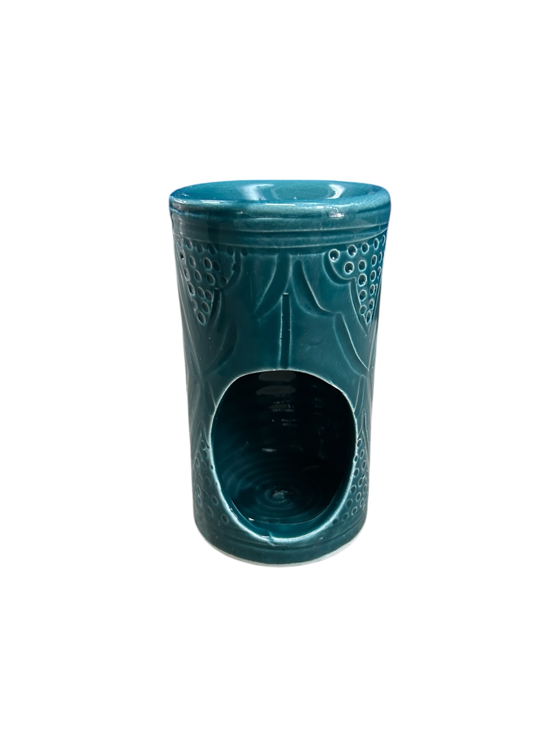 DIFFUSEUR À EMPREINTES BLEU PÉTROLE MAROCAIN FAIT MAIN – Image 2