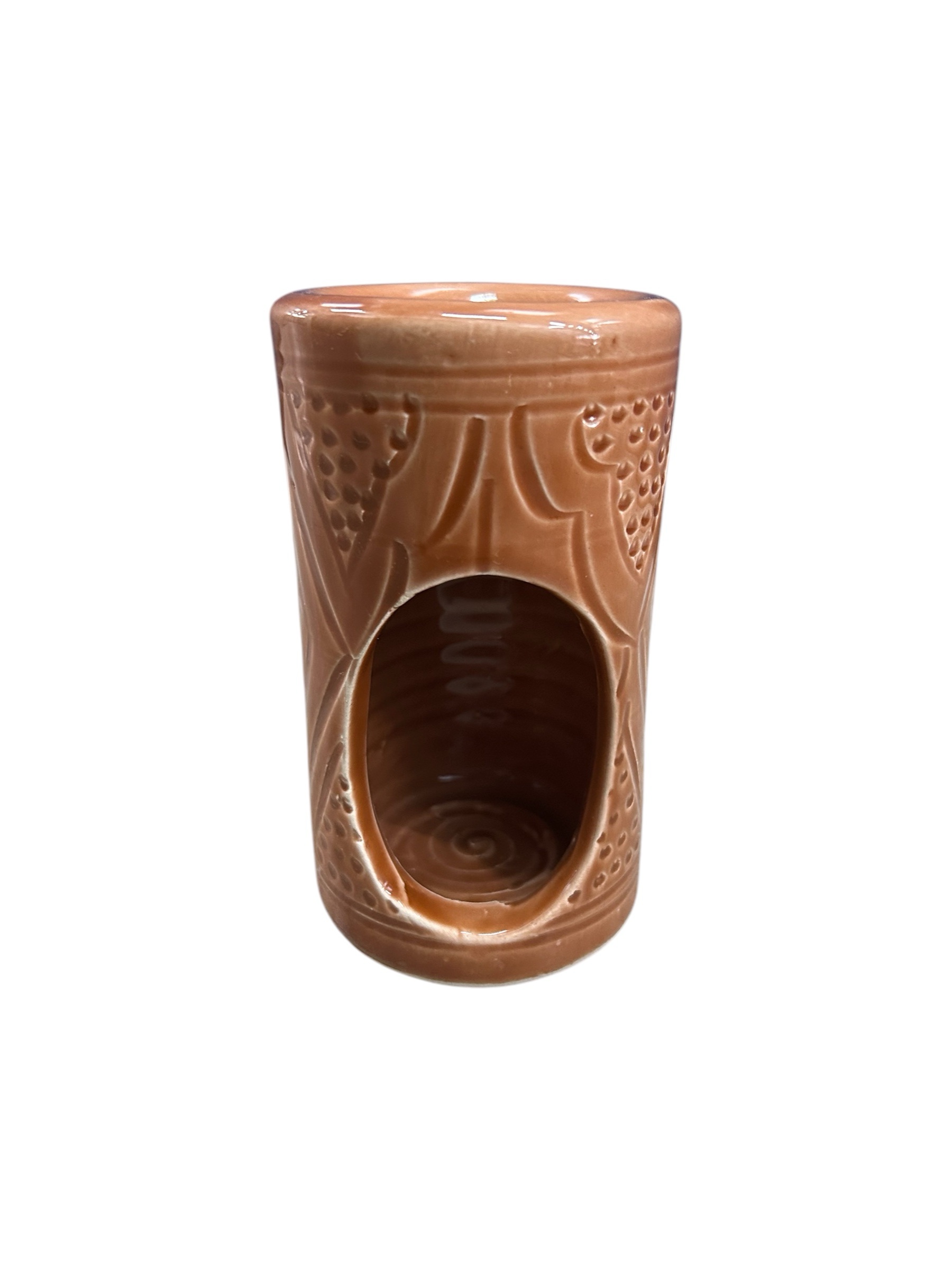 DIFFUSEUR À EMPREINTES MARRON MAROCAIN FAIT MAIN – Image 2