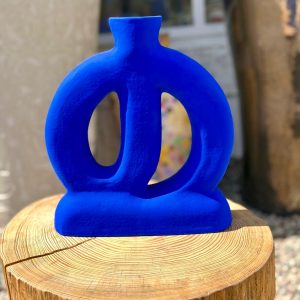 VASE ROND BLEU MAJORELLE FAIT MAIN
