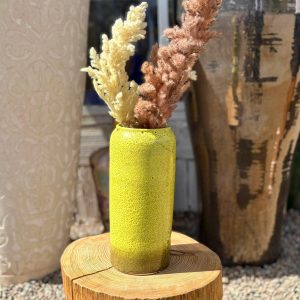 GRAND VASE FAIT MAIN DÉGRADÉ JAUNE VERT