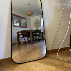 GRAND MIROIR EN FER FORGÉ NOIR 1M MURAL