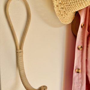 Patère en rotin fait main