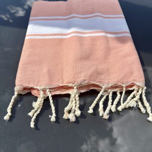 FOUTA DE BAIN OU PLAGE EN COTON RAYÉ