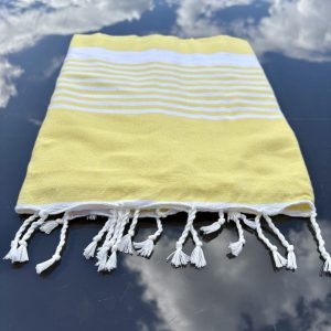 FOUTA DE BAIN OU PLAGE EN COTON RAYÉ