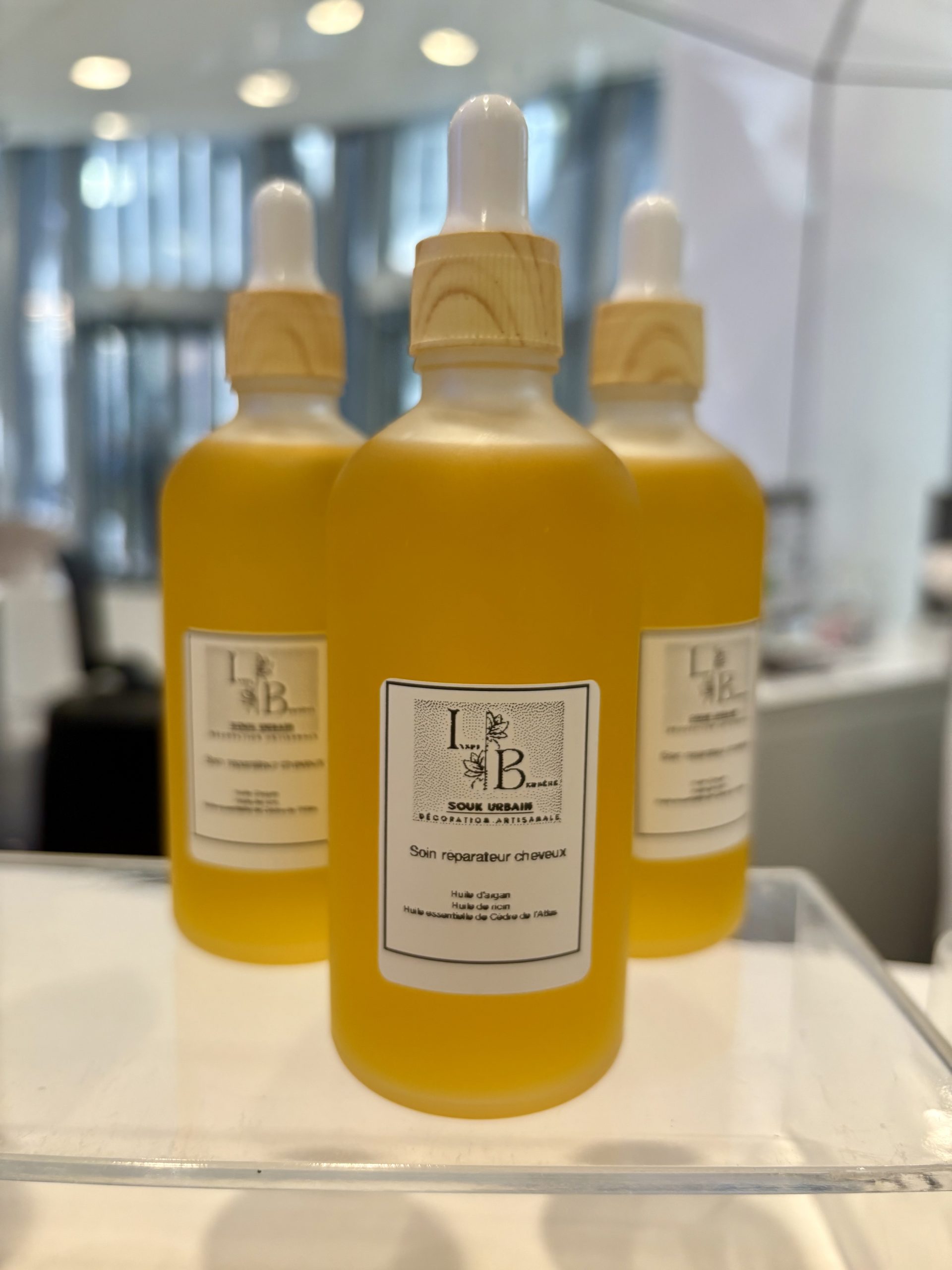 SOIN RÉPARATEUR CHEVEUX À L’HUILE D’ARGAN, RICIN ET CÈDRE DE L’ATLAS