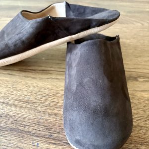 Chausson marocain homme en cuir marron