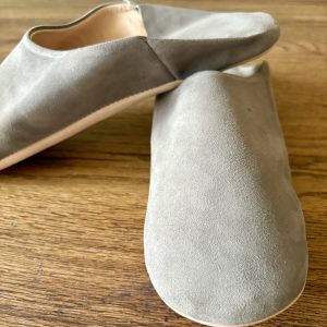 Chausson marocain homme en cuir gris