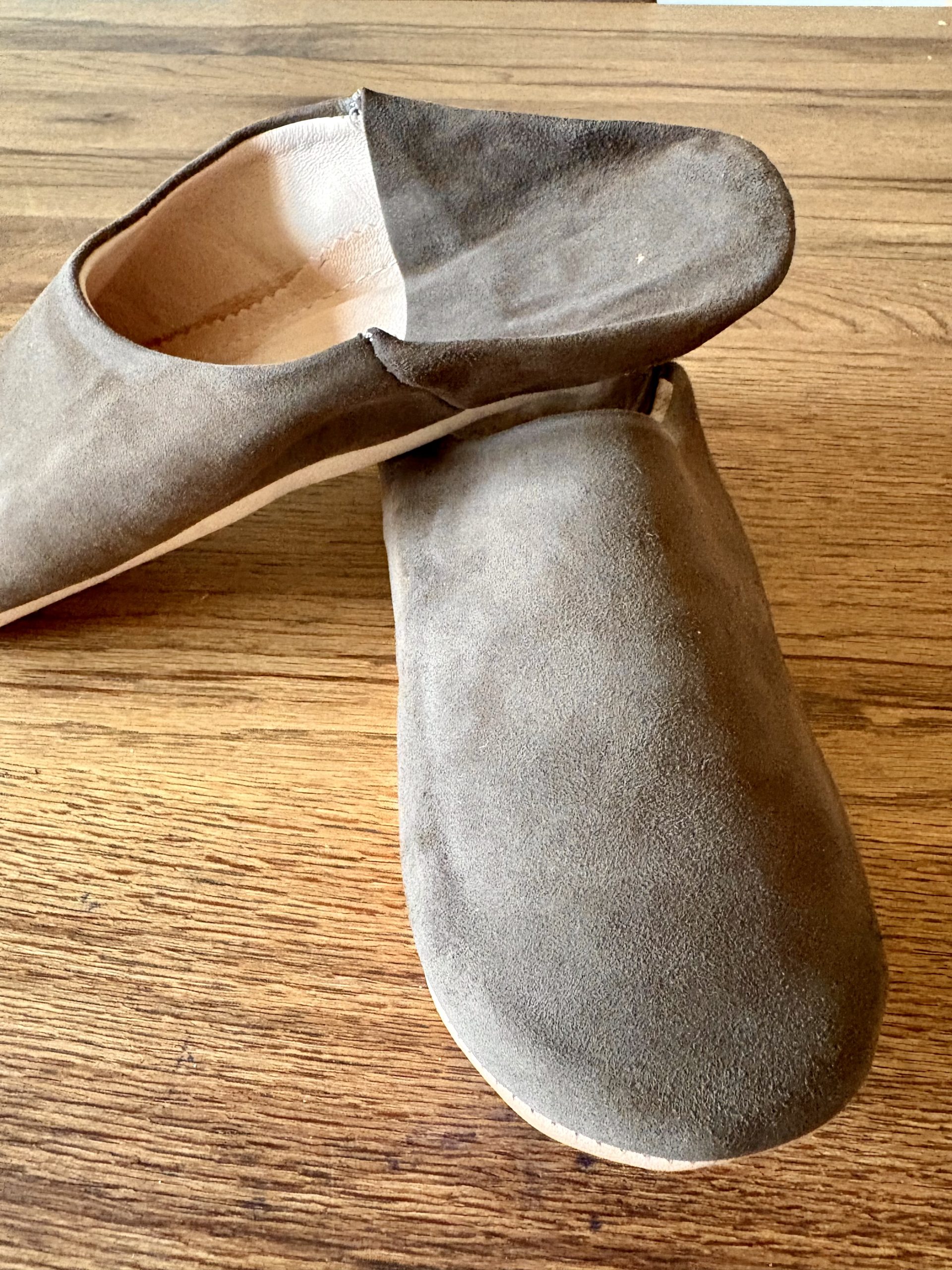 Chausson marocain homme en cuir marron