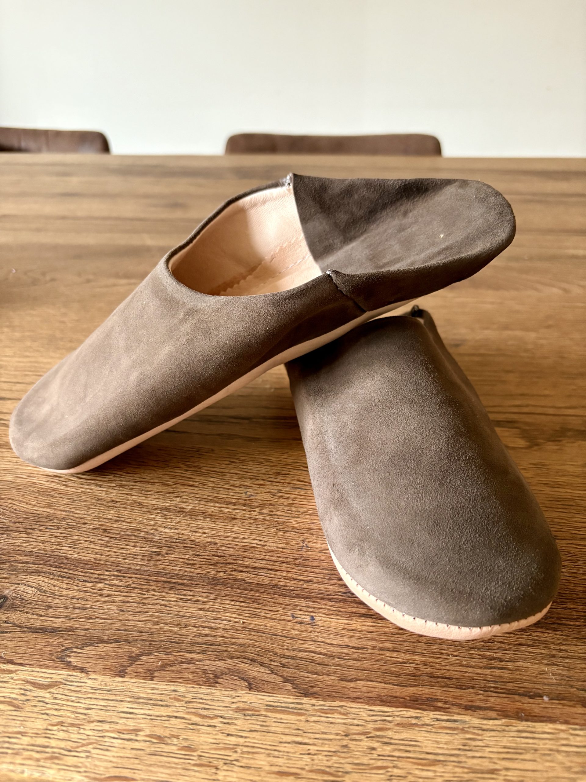 Chausson marocain homme en cuir marron