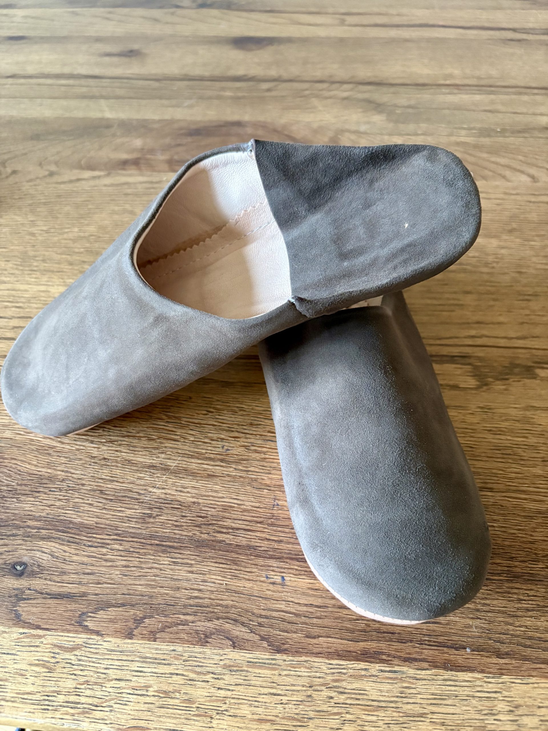 Chausson marocain homme en cuir marron