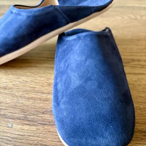 Chausson marocain homme en cuir bleu