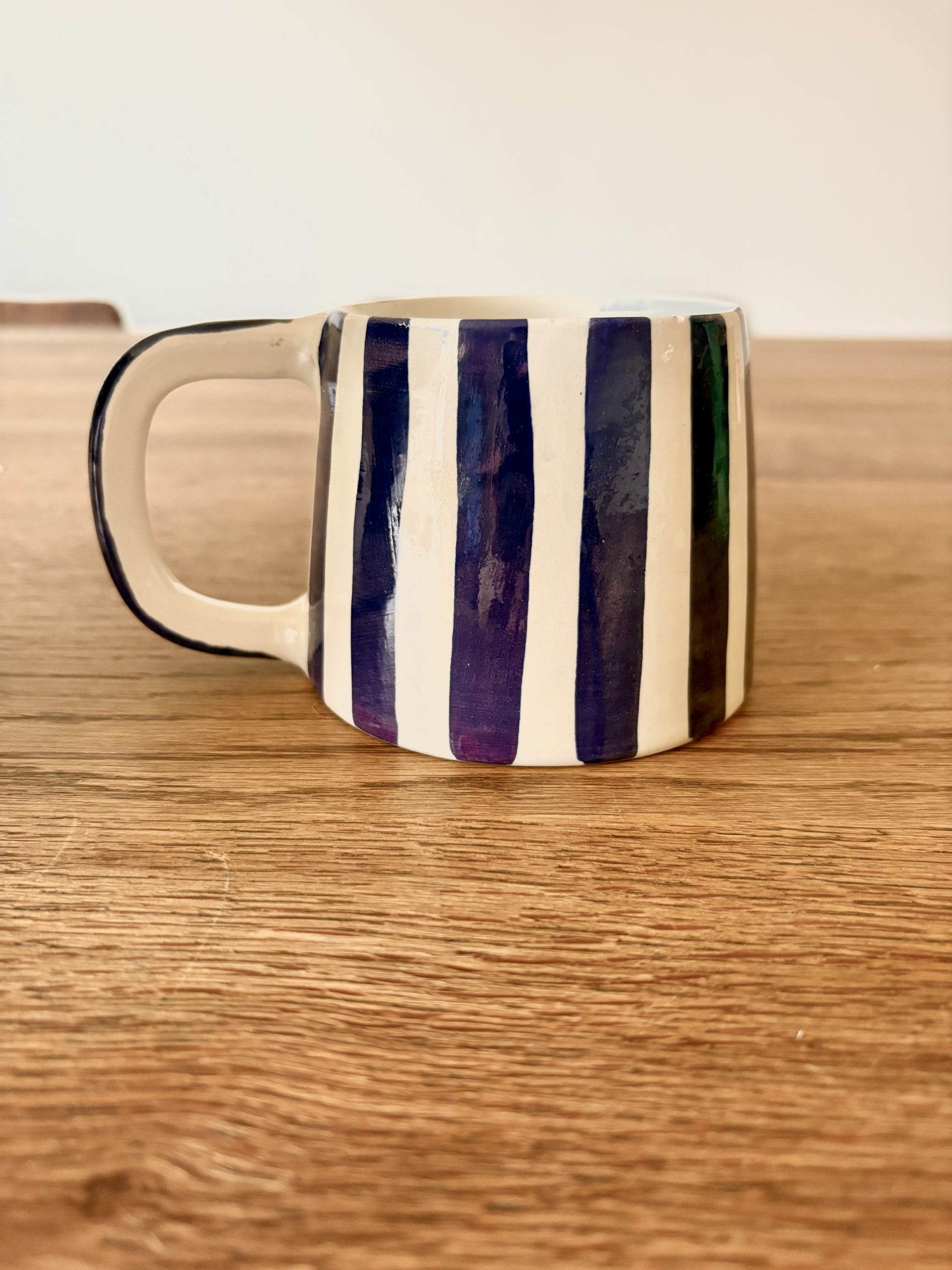 MUG MAROCAIN RAYÉ BLEU FAIT MAIN