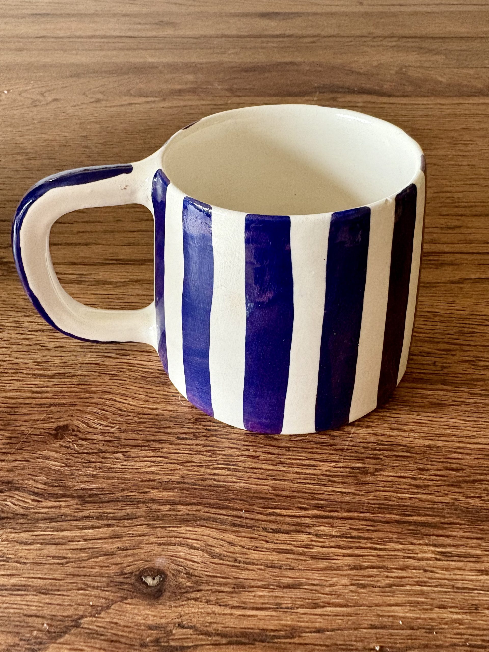 MUG MAROCAIN RAYÉ BLEU FAIT MAIN