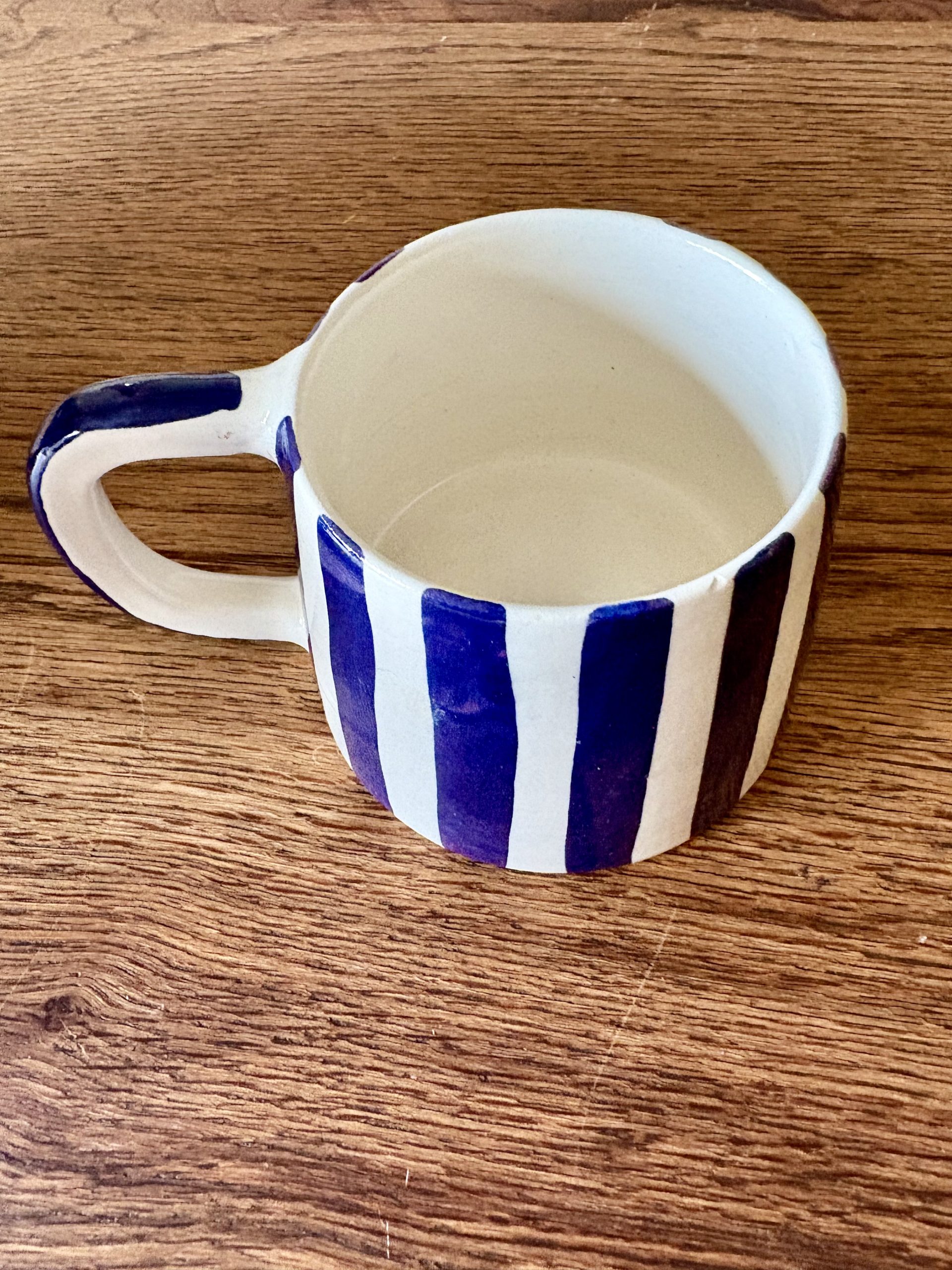 MUG MAROCAIN RAYÉ BLEU FAIT MAIN