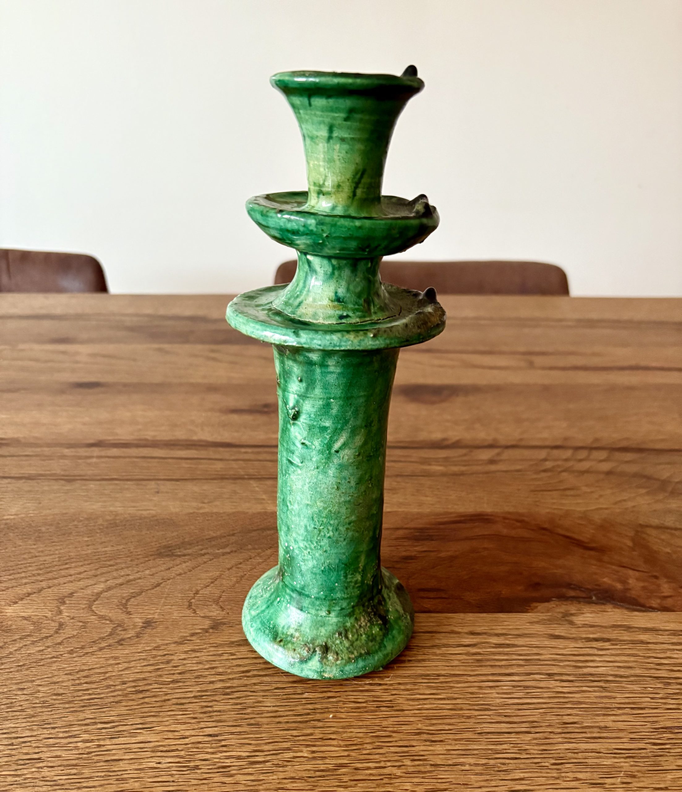 POTERIE TAMEGROUTE - BOUGEOIR MAROCAIN VERT