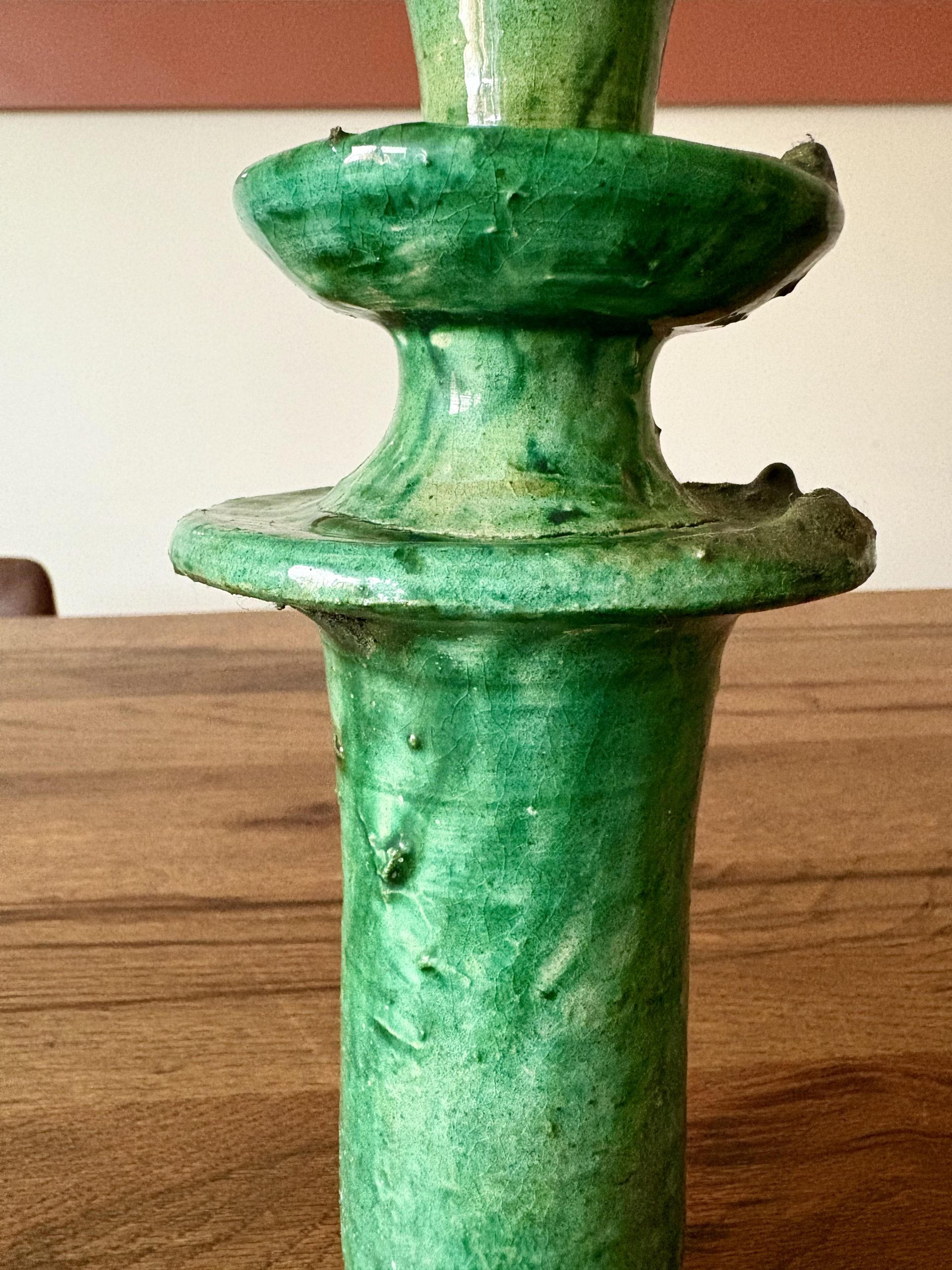 POTERIE TAMEGROUTE - BOUGEOIR MAROCAIN VERT