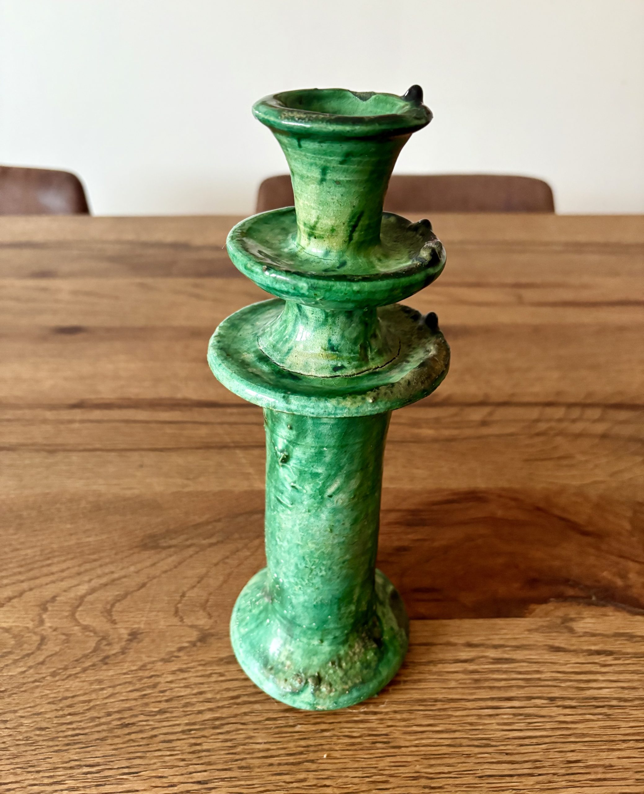 POTERIE TAMEGROUTE - BOUGEOIR MAROCAIN VERT