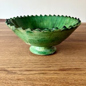 POTERIE TAMEGROUTE - COUPE SUR PIED MAROCAINE EN DENTELLE VERTE