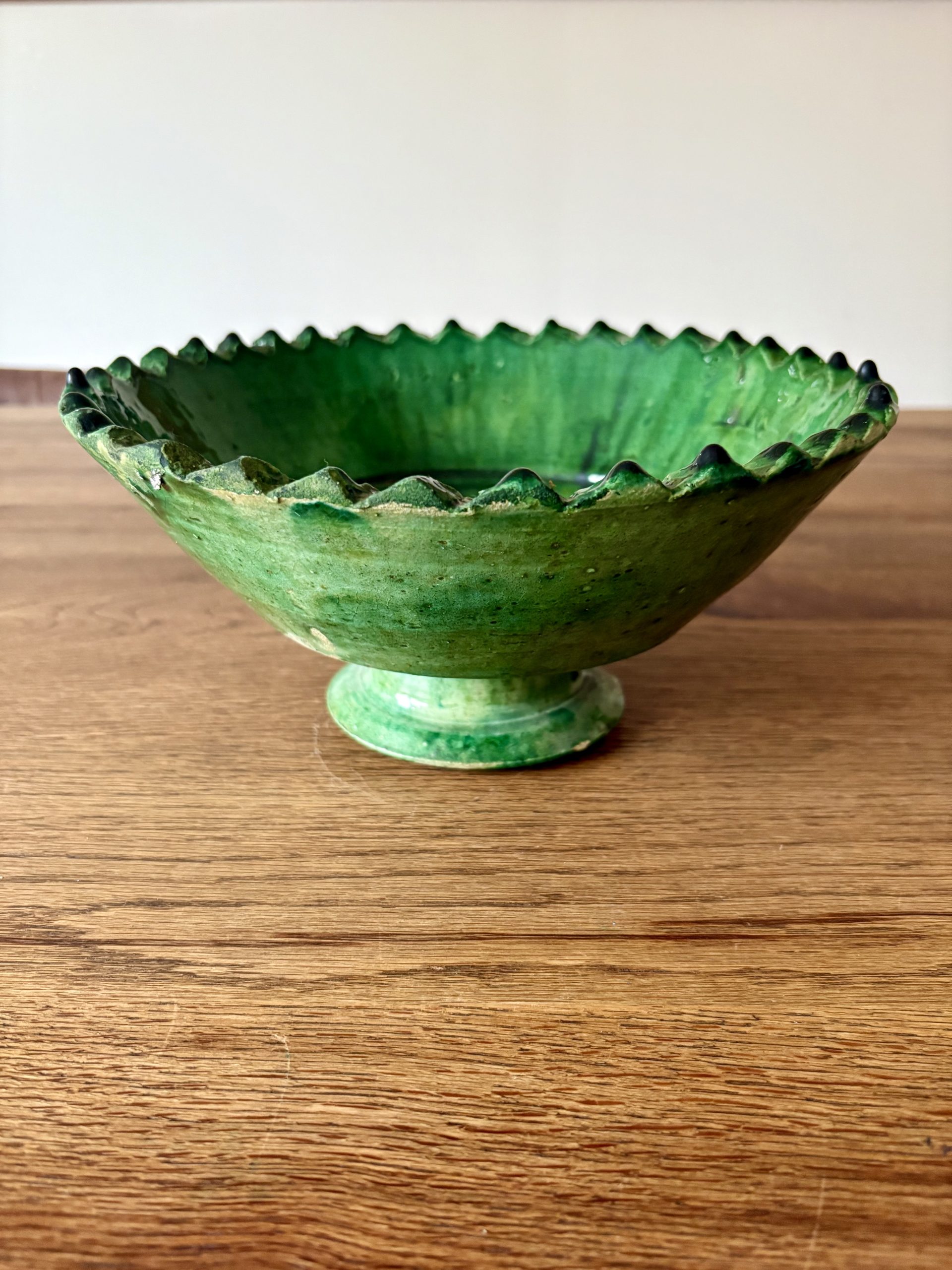 POTERIE TAMEGROUTE - COUPE SUR PIED MAROCAINE EN DENTELLE VERTE