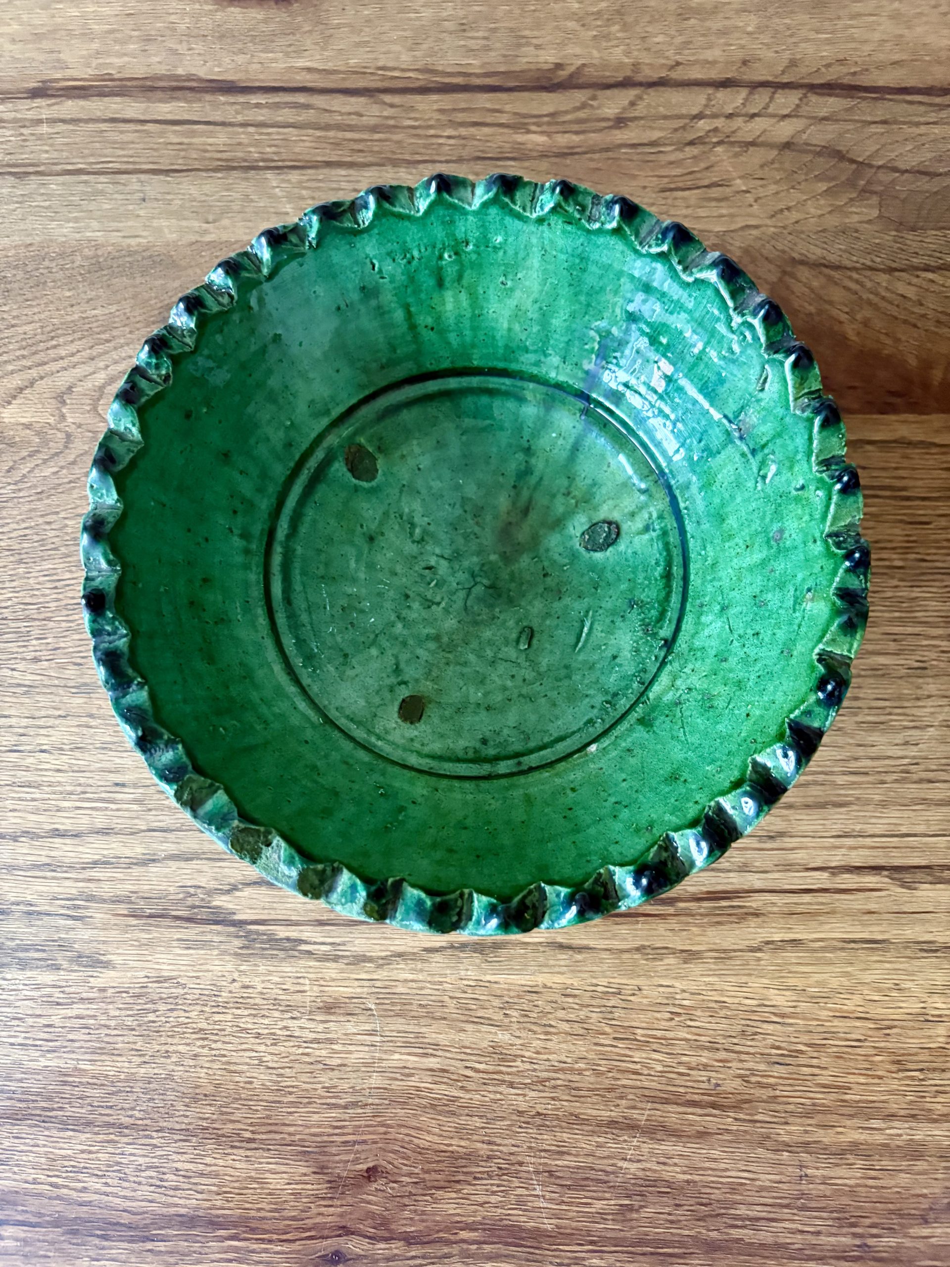 POTERIE TAMEGROUTE - COUPE SUR PIED MAROCAINE EN DENTELLE VERTE