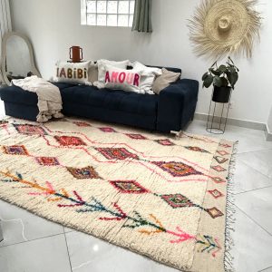 TAPIS MAROCAIN AZILAL COLORÉ EN LAINE 2x3m