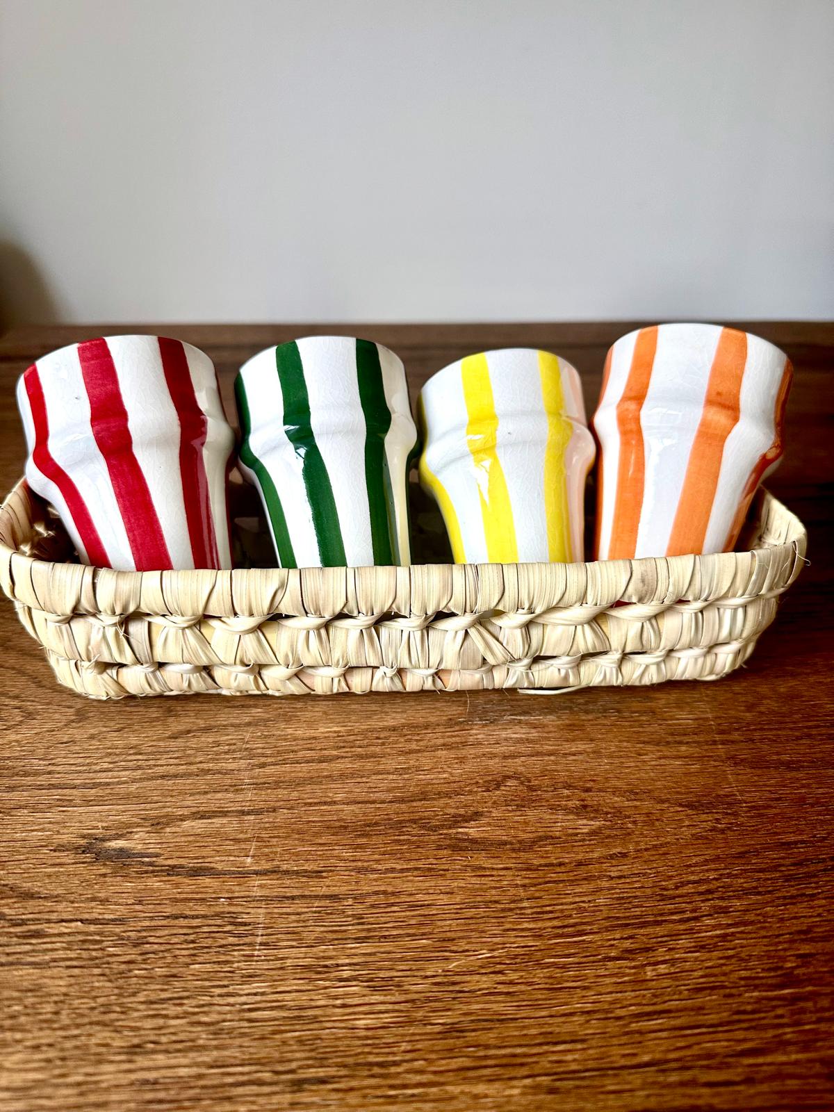 COFFRET CADEAU - DÉCORATION MAROCAINE - VERRE RAYÉE COLORÉ