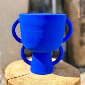 VASE COUPE BLEU MAJORELLE FAIT MAIN