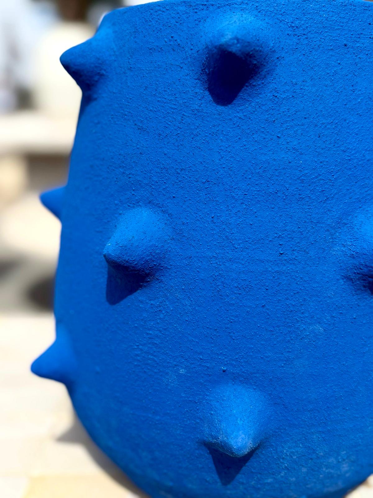 VASE CACTUS BLEU MAJORELLE FAIT MAIN