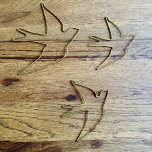 OISEAUX VOLANTS TORSADÉ EN LAITON - DÉCORATION MURALE ARTISANALE