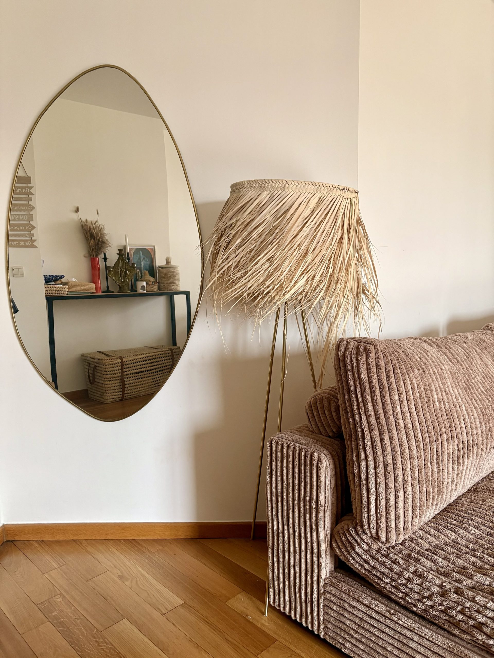 ABAT JOUR EN FIBRE NATURELLE À CHEVEUX FAIT MAIN