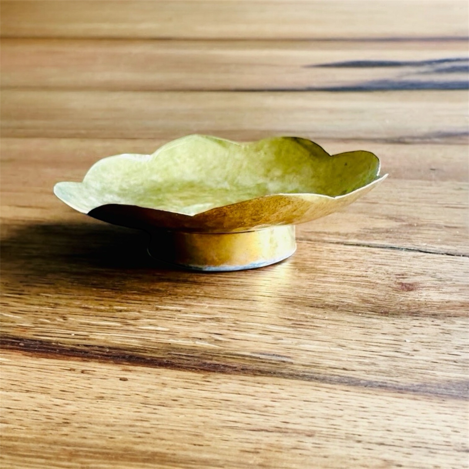 PORTE-SAVON MAROCAIN DORÉ EN LAITON CUIVRE - FORME FLEUR