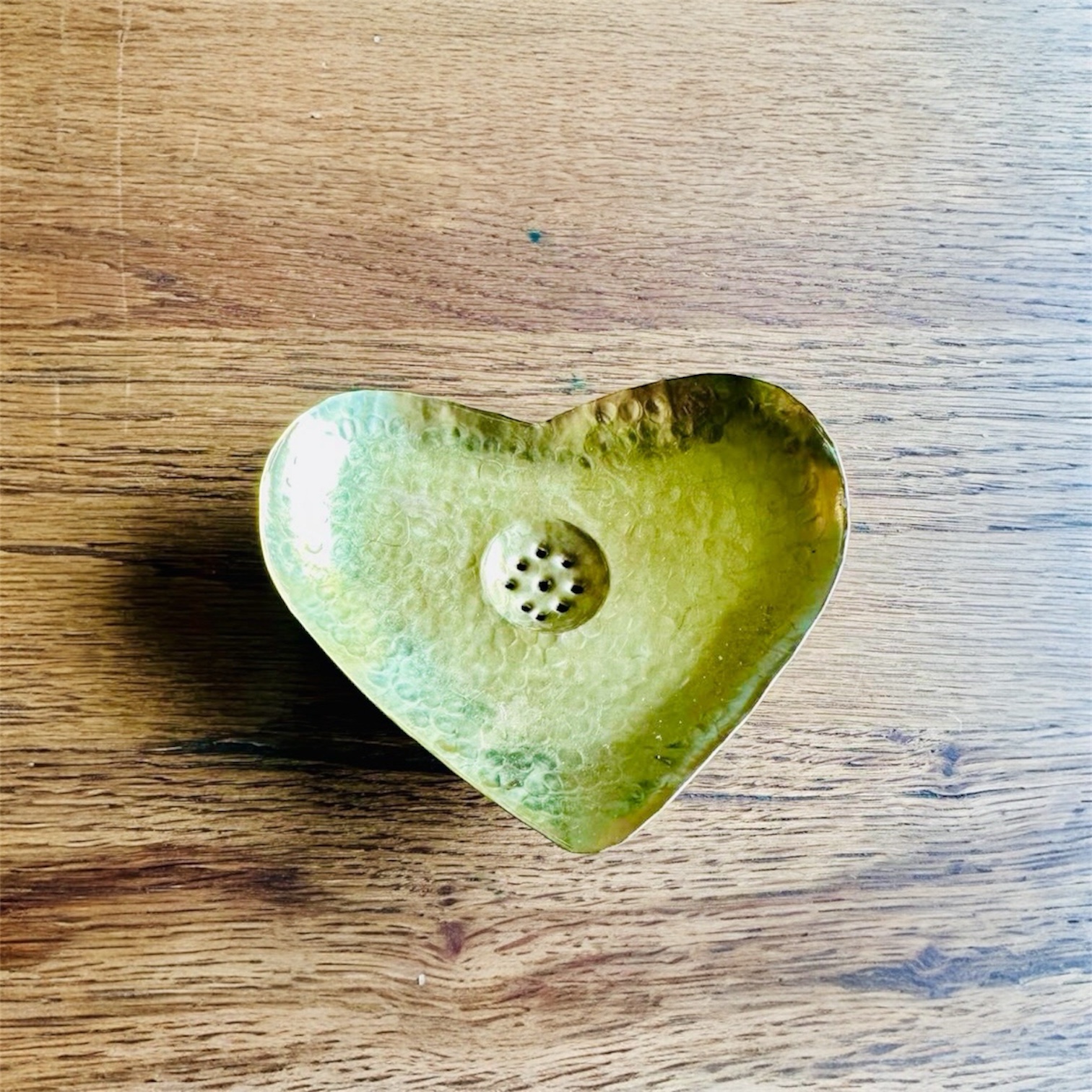 PORTE-SAVON MAROCAIN DORÉ EN LAITON CUIVRE - FORME COEUR