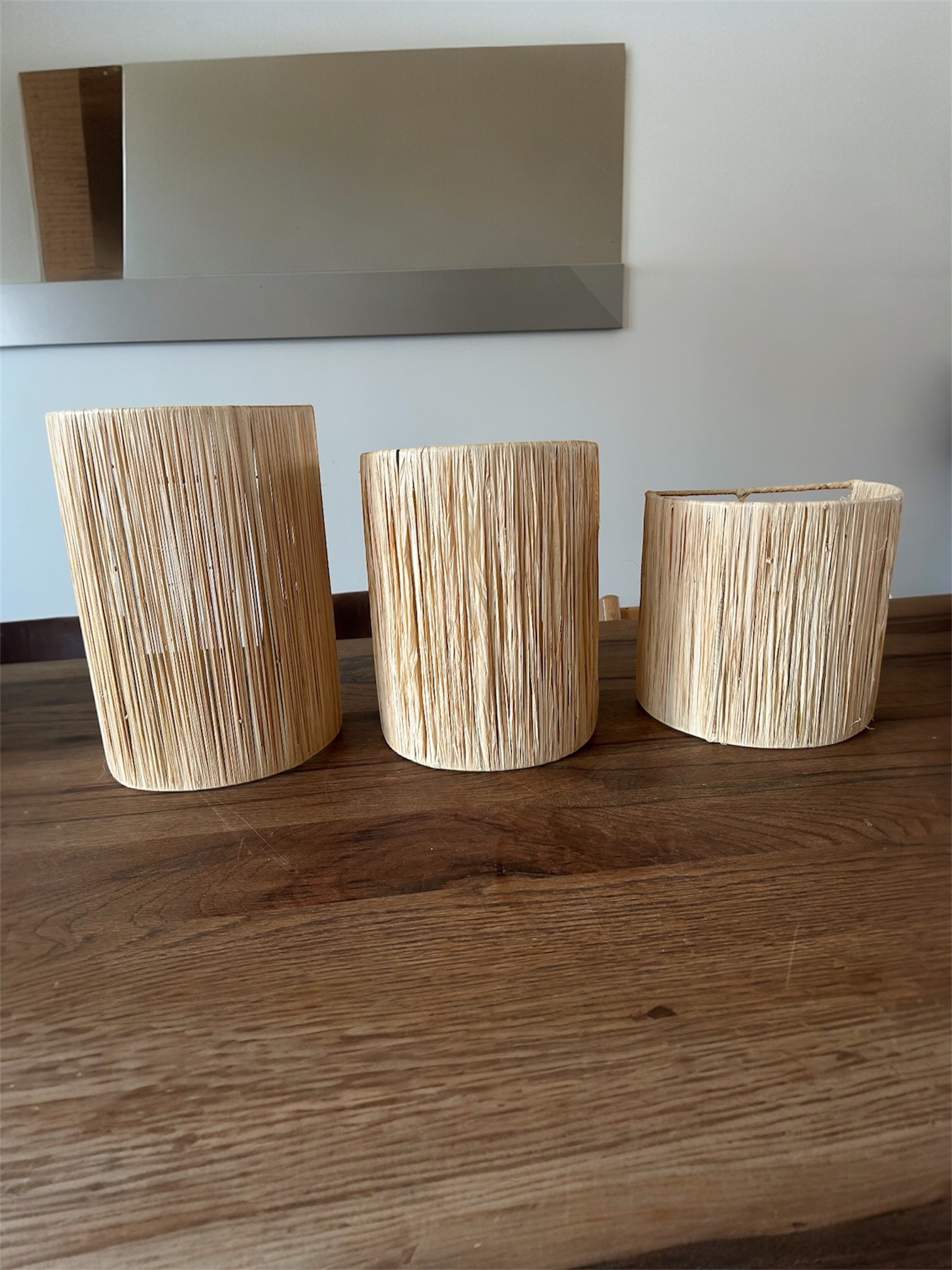 APPLIQUE LUMINAIRE MURALE EN RAPHIA 1 BASE MODÈLE TAOUNATE