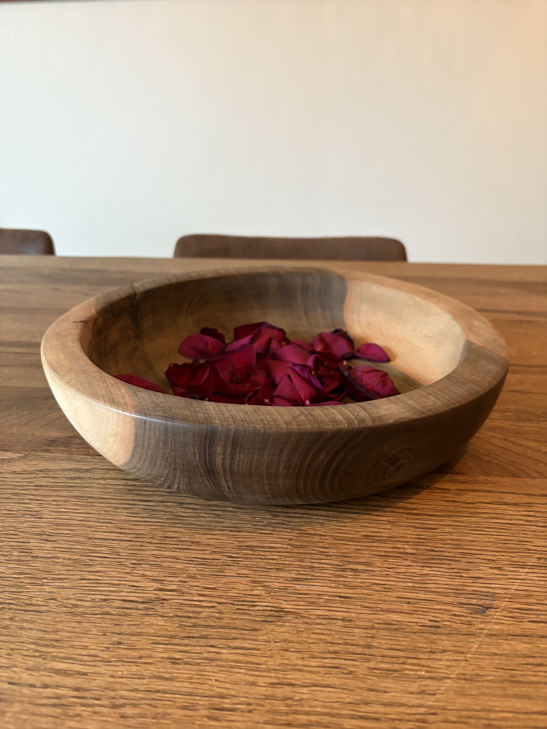 Grand plat en noyer marocain