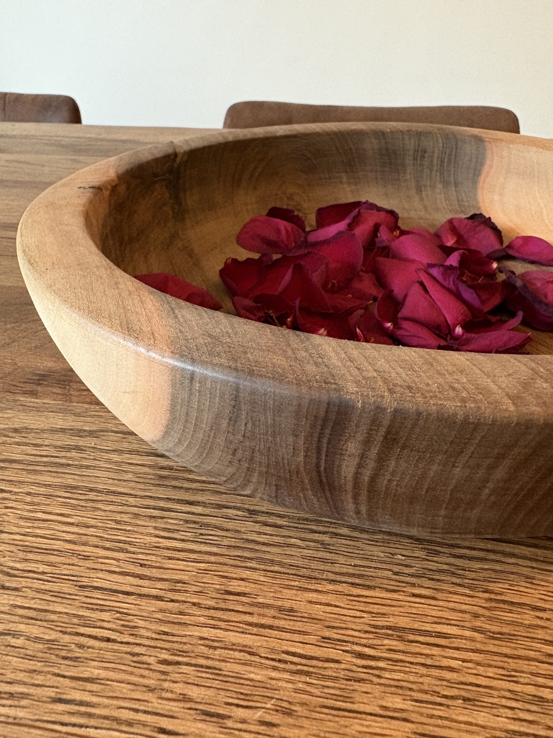 Grand plat en noyer marocain