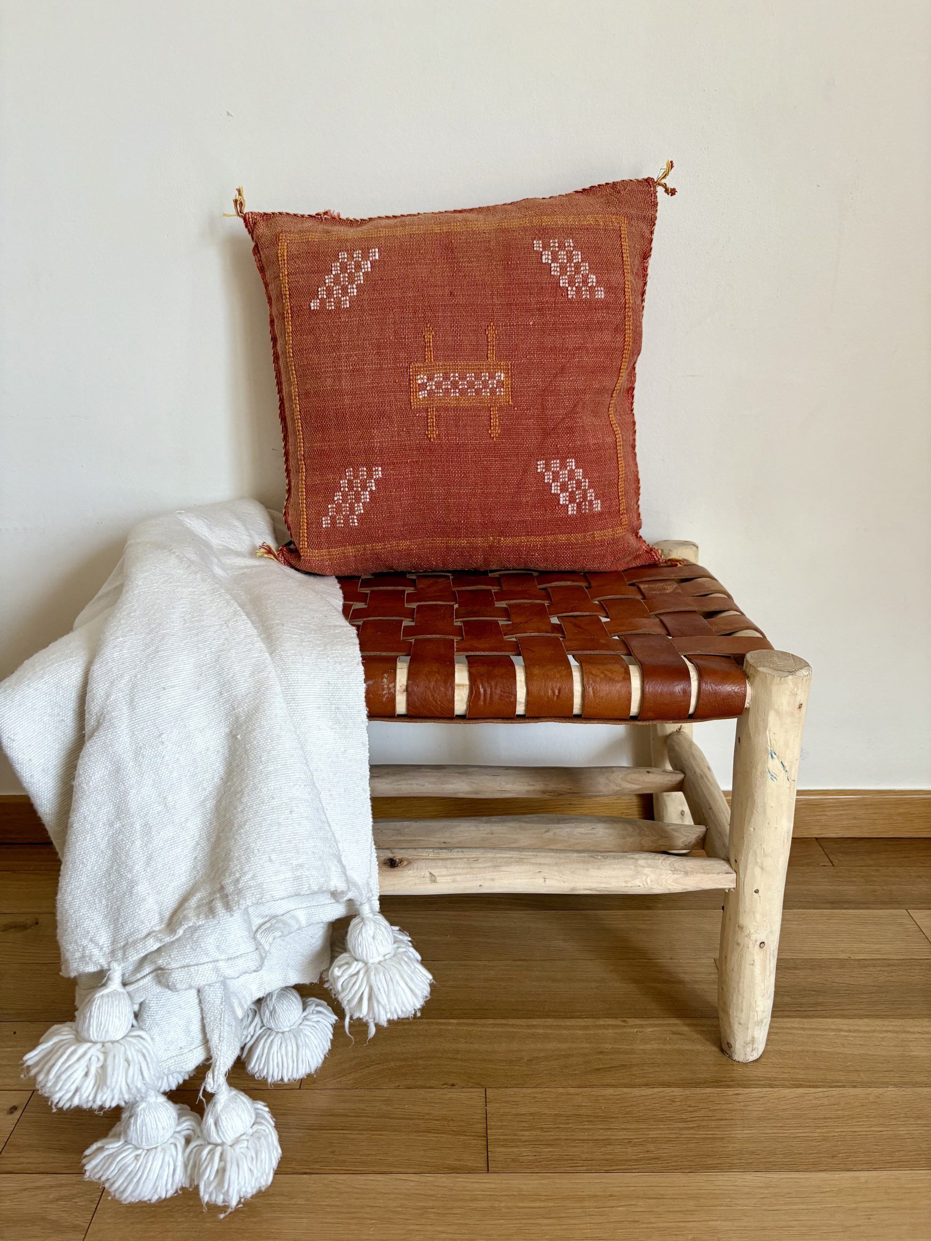 HOUSSE DE COUSSIN MAROCAIN SABRA TERRACOTTA 50x50