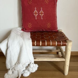 HOUSSE DE COUSSIN MAROCAIN SABRA ROUGE 50x50