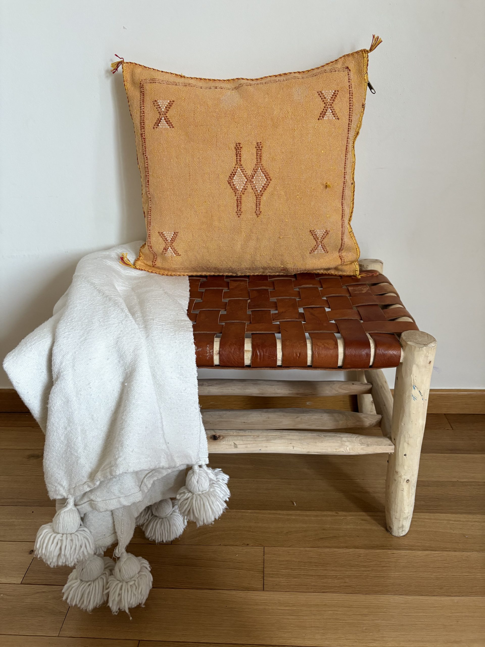 HOUSSE DE COUSSIN MAROCAIN SABRA ORANGE 50x50