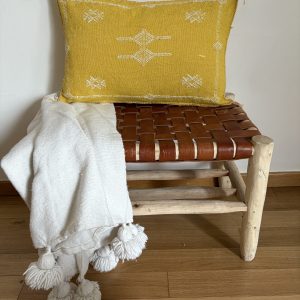 HOUSSE DE COUSSIN MAROCAIN SABRA JAUNE 60x40