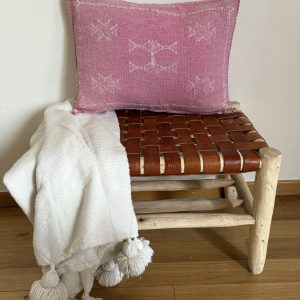 HOUSSE DE COUSSIN MAROCAIN SABRA JAUNE 60x40