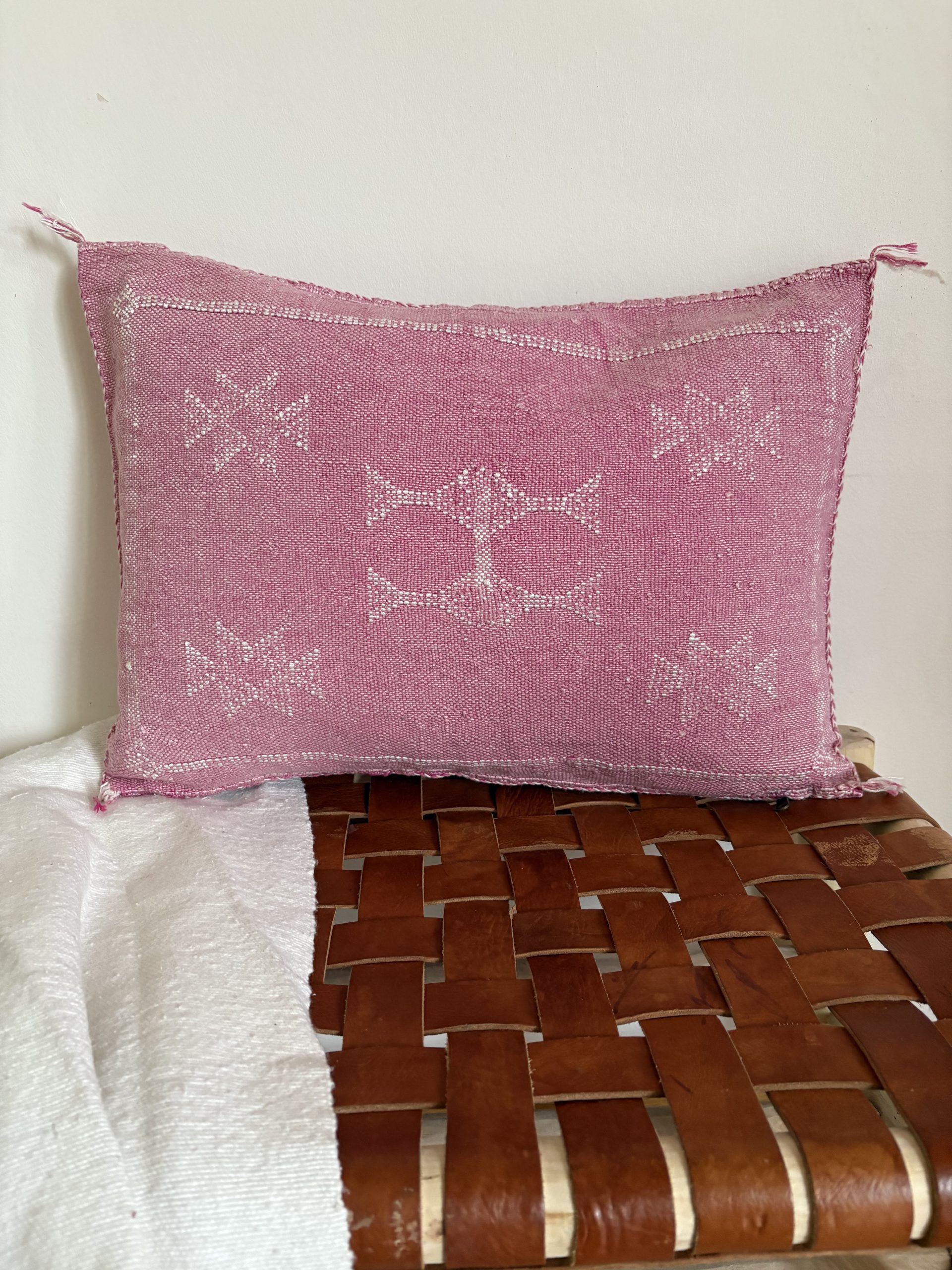 HOUSSE DE COUSSIN MAROCAIN SABRA JAUNE 60x40