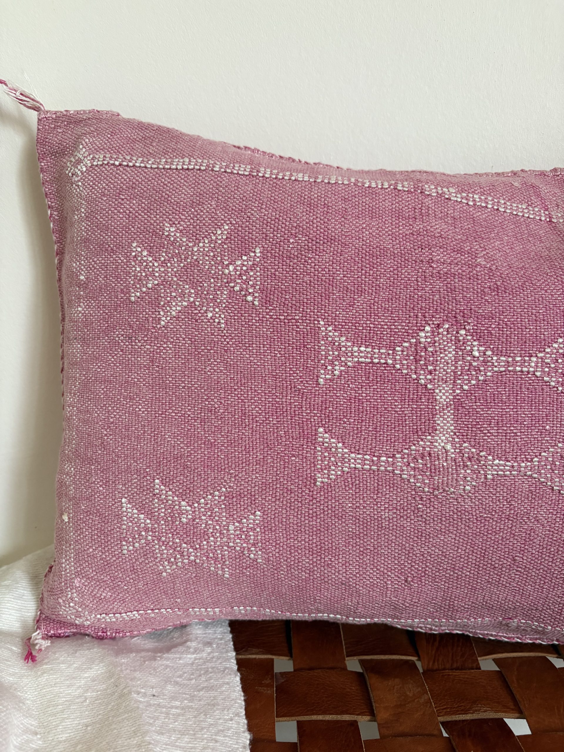 HOUSSE DE COUSSIN MAROCAIN SABRA JAUNE 60x40