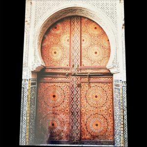 AFFICHE MAROC RIGIDE FOND NOIR PAYSAGE 24x30 - PORTE ORIENTALE