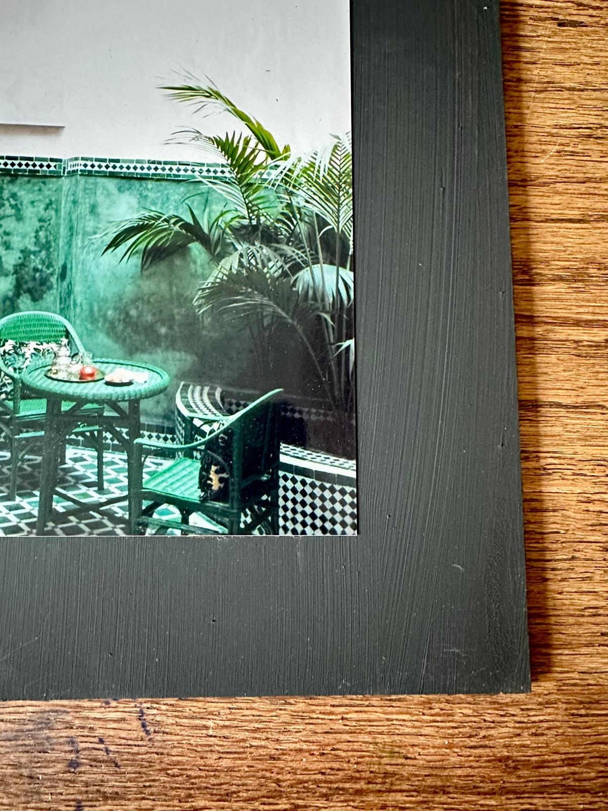 AFFICHE MAROC RIGIDE FOND NOIR PAYSAGE 24x30 - TERRASSE VERTE