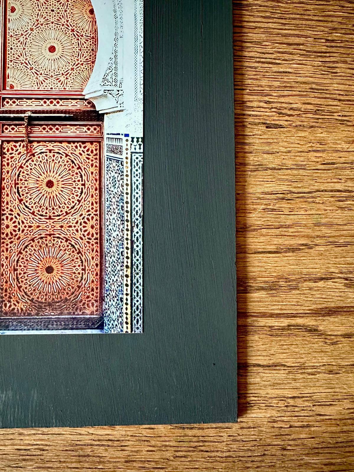 AFFICHE MAROC RIGIDE FOND NOIR PAYSAGE 24x30 - PORTE ORIENTALE